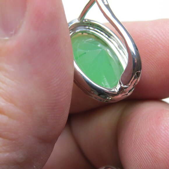 Sterling Silver Jade Earring - Picture 3 of 6